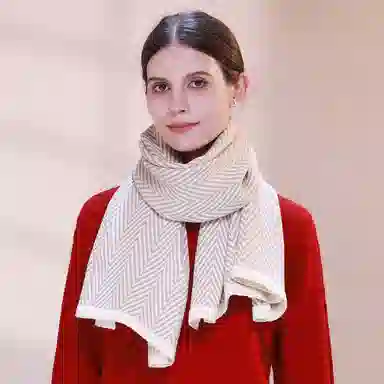 上海故事 多功能针织披肩外搭时尚洋气钉扣斜肩保暖围脖斗篷 聚酯纤维 绒线围巾 女款