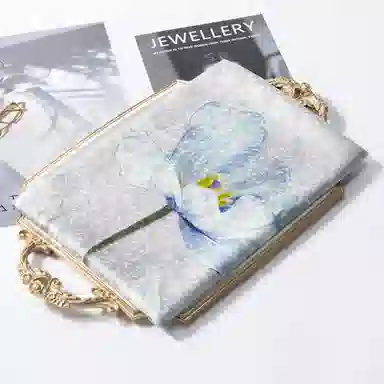 上海故事 桑波缎提花喷绘长巾 桑蚕丝 丝巾 女款 馥锦韶华