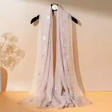 上海故事 真丝刺绣长巾 桑蚕丝 丝巾 女款 情缘韵娜