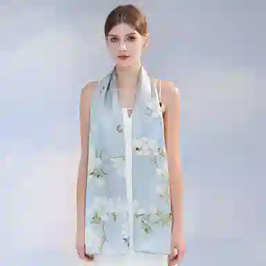 上海故事 丝韵百合 桑蚕丝 丝巾 女款 礼盒装