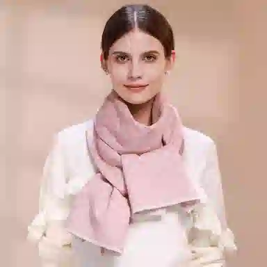 上海故事 青春洋气加厚暖暖高档送礼针织保暖披肩软糯长围脖 绵羊毛 绒线围巾 男女同款情侣款