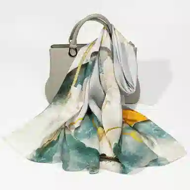 上海故事 真丝方巾 春望 桑蚕丝 丝巾 女款 礼盒装