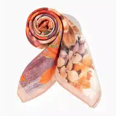 上海故事 百搭春秋时尚装饰喷绘外出 棉 桑蚕丝 绒线围巾 女款