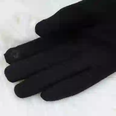 上海故事 可爱时尚加绒骑行骑车保暖百搭防寒 涤纶 绒线手套 女款