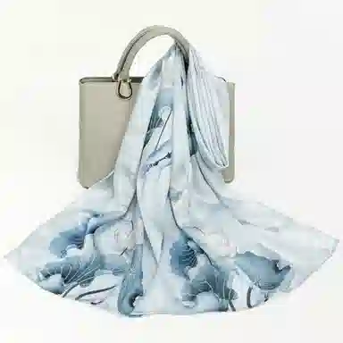 上海故事 国色天香 清冷玉兰 桑蚕丝 丝巾 女款