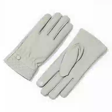 上海故事 秋冬奶油风外出御寒加厚保暖骑车防泼水防风户外分指触屏 聚酯纤维 绒线手套 女款