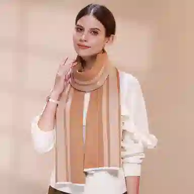 上海故事 青春洋气加厚暖暖高档送礼针织保暖披肩软糯长围脖 绵羊毛 绒线围巾 男女同款情侣款