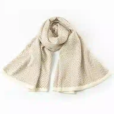 上海故事 多功能针织披肩外搭时尚洋气钉扣斜肩保暖围脖斗篷 聚酯纤维 绒线围巾 女款