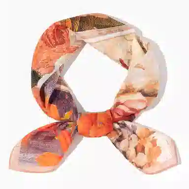 上海故事 百搭春秋时尚装饰喷绘外出 棉 桑蚕丝 绒线围巾 女款