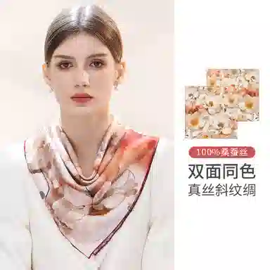 上海故事 青春 真丝中 （双面）芳茶雅韵 桑蚕丝 上架 女款 #礼盒装