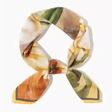 上海故事 百搭春秋时尚装饰喷绘外出 棉 桑蚕丝 绒线围巾 女款