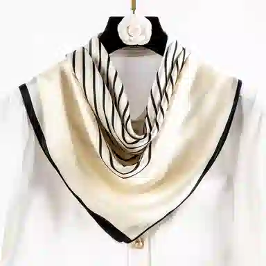 上海故事 加大真丝大方巾 桑蚕丝 丝巾 女款 温婉花意