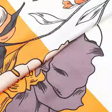 上海故事 加大真丝大方巾 桑蚕丝 丝巾 女款 温婉花意