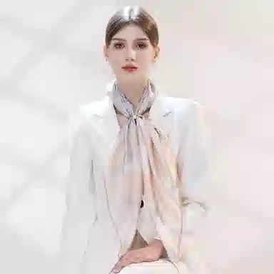 上海故事 加大真丝大方巾 桑蚕丝 丝巾 女款 温婉花意