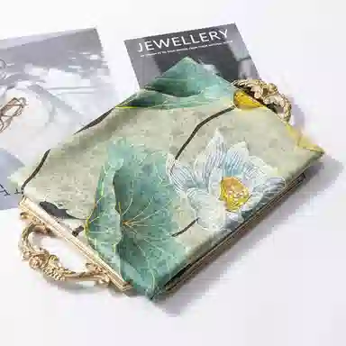 上海故事 桑波缎提花喷绘长巾 桑蚕丝 丝巾 女款 馥锦韶华