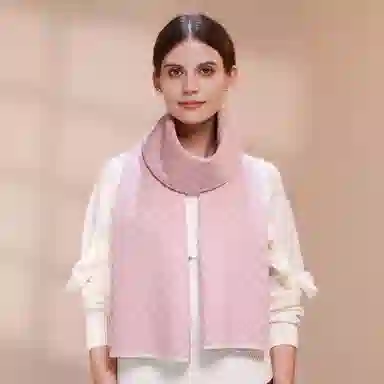 上海故事 青春洋气加厚暖暖高档送礼针织保暖披肩软糯长围脖 绵羊毛 绒线围巾 男女同款情侣款