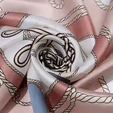 上海故事 加大真丝大方巾 桑蚕丝 丝巾 女款 温婉花意