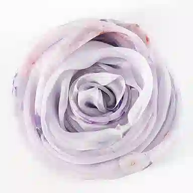 上海故事 春花秋月喷绘真丝长巾 桑蚕丝 丝巾 女款