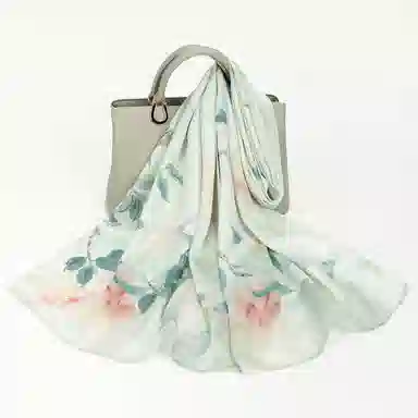 上海故事 国色天香 清冷玉兰 桑蚕丝 丝巾 女款