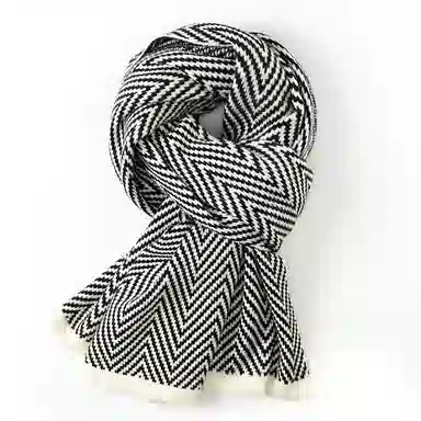 上海故事 多功能针织披肩外搭时尚洋气钉扣斜肩保暖围脖斗篷 聚酯纤维 绒线围巾 女款