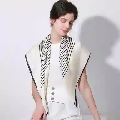 上海故事 加大真丝大方巾 桑蚕丝 丝巾 女款 温婉花意