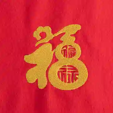 上海故事 送福喜庆红加厚保暖外搭送礼 绵羊毛 绒线围巾 男女同款情侣款