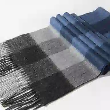 上海故事 通用款粗纺格子羊绒多种颜色 绒线围巾 女款