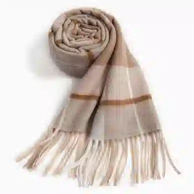 上海故事 通用款粗纺格子羊绒多种颜色 绒线围巾 女款