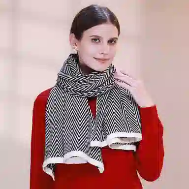 上海故事 多功能针织披肩外搭时尚洋气钉扣斜肩保暖围脖斗篷 聚酯纤维 绒线围巾 女款