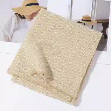 上海故事 秋冬保暖毛线氛围感防寒针织 聚酯纤维 绒线围巾 男女同款情侣款