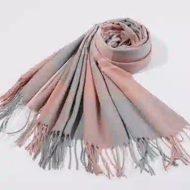 上海故事 时尚美拉德风保暖外出外搭护肩氛围感 聚酯纤维 绒线围巾 女款