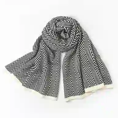 上海故事 多功能针织披肩外搭时尚洋气钉扣斜肩保暖围脖斗篷 聚酯纤维 绒线围巾 女款