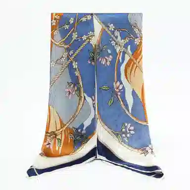 上海故事 加大真丝大方巾 桑蚕丝 丝巾 女款 温婉花意