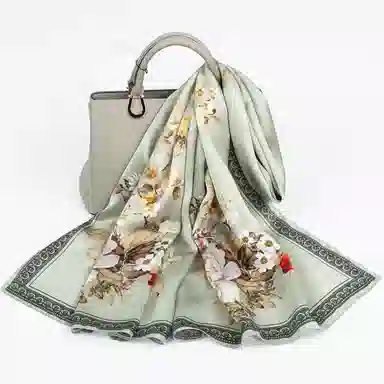 上海故事 真丝方巾 春望 桑蚕丝 丝巾 女款 礼盒装