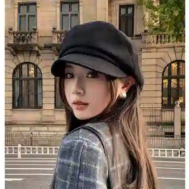 祎步康 韩版大头围显脸 涤纶 贝雷帽 女款