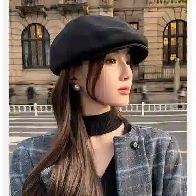 祎步康 韩版大头围显脸 涤纶 贝雷帽 女款