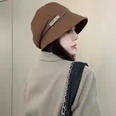 祎步康 韩式秋冬款八角帽纯色显脸小盆帽气质百搭帽 棉 贝雷帽 女款