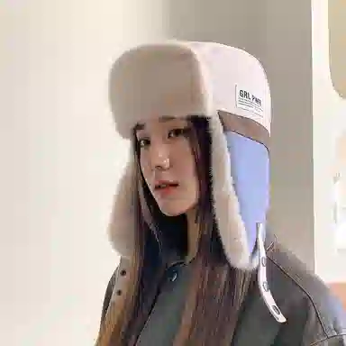 祎步康 加厚保暖百搭护耳帽户外骑行滑雪飞行员帽毛绒 涤纶 雷锋帽 男女同款情侣款