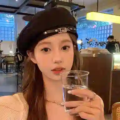 祎步康 日系皮带金属扣小众网红复古平顶百搭显脸小英伦画家帽 腈纶 贝雷帽 女款