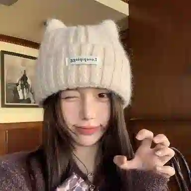 Yibukang Cat Ear Knit Hat
