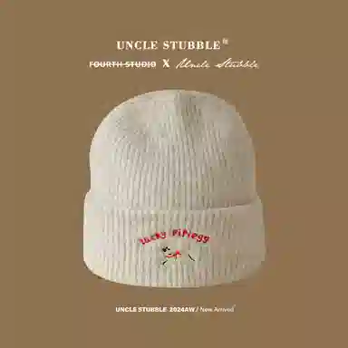 祎步康 韩系小狗针织毛线帽秋冬季柔软时尚百搭显脸小保暖 腈纶 帽子 男女同款情侣款