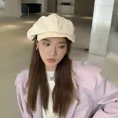 祎步康 日系薄款贝雷帽女韩版文艺复古报童帽潮云朵八角帽休闲街头画家帽 棉 帽子 女款