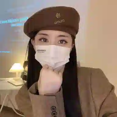 祎步康 小清新尊宿山茶花秋冬显脸小定型款时尚画家帽 涤纶 贝雷帽 女款