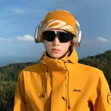 祎步康 韩版街头小众英文提花冷帽潮酷加厚保暖大头围针织包头 聚酯纤维 帽子 男女同款情侣款