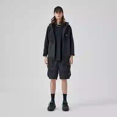 GUUKA Tech Hooded Zip Jacket Black