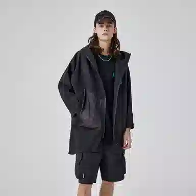 GUUKA Tech Hooded Zip Jacket Black