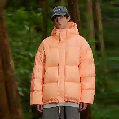 GUUKA Tech Hooded Down Jacket Orange