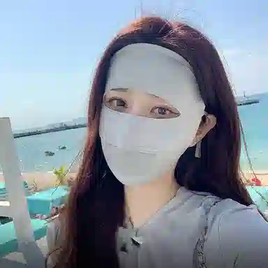 优幽兰 潮流遮全脸防紫外线口罩开车骑行遮阳脸基尼夏季面部防护脸罩透气凉感户外推荐 聚酯纤维 防晒面罩 女款
