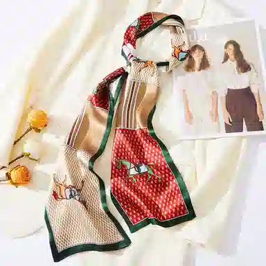 优幽兰 两用长条实用减龄气质 桑蚕丝 丝巾 女款 礼盒装