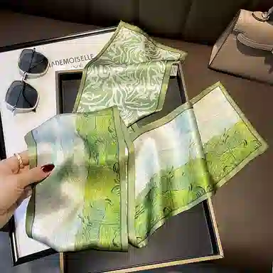 优幽兰 百搭韩版时尚时髦搭配衬衣飘带长款实用旅行妈妈减龄气质护颈穿搭四季通用礼盒装 真丝丝巾真丝发带领巾 女款